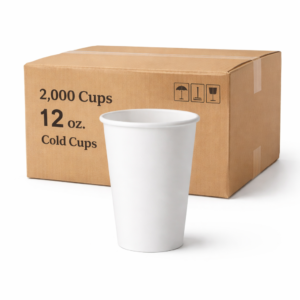 VASO #12 BEBIDA FRIA BLANCO SOLO CUP