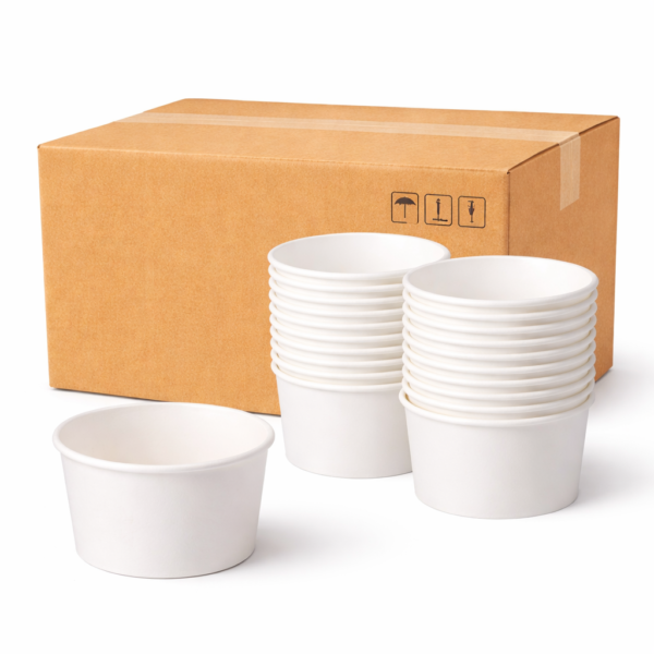 CONTENEDOR DE PAPEL P/HELADO 6 BLANCO