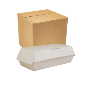 Contenedor Papel p/Hot Dog Largo con Tapa